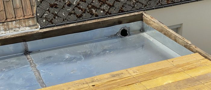 Toit terrasse en zinc - toiture avesnoise