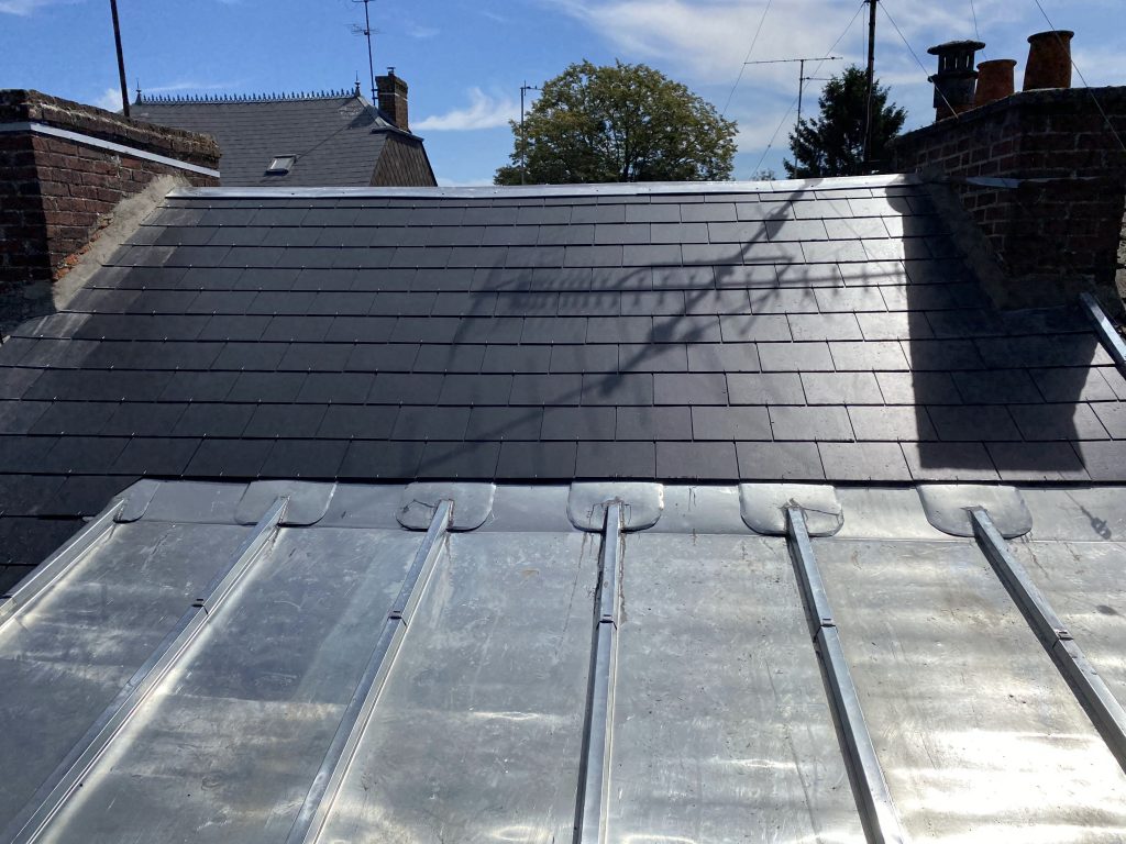 Toit terrasse en zinc - toiture avesnoise