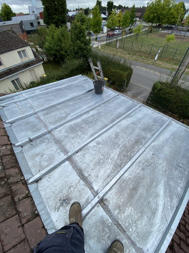 Toit terrasse en zinc - toiture avesnoise