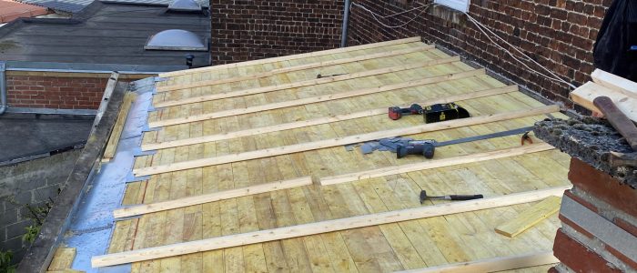 Toit terrasse en zinc - toiture avesnoise
