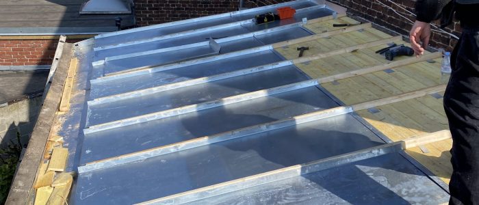 Toit terrasse en zinc - toiture avesnoise